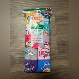 Wonder Nation Girls' Briefs - Colorful Variety Pack size 8-NWT